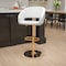 Flash Furniture White Vinyl Adjustable Height Barstool CH-122070-WH-G-GG - alternate 1